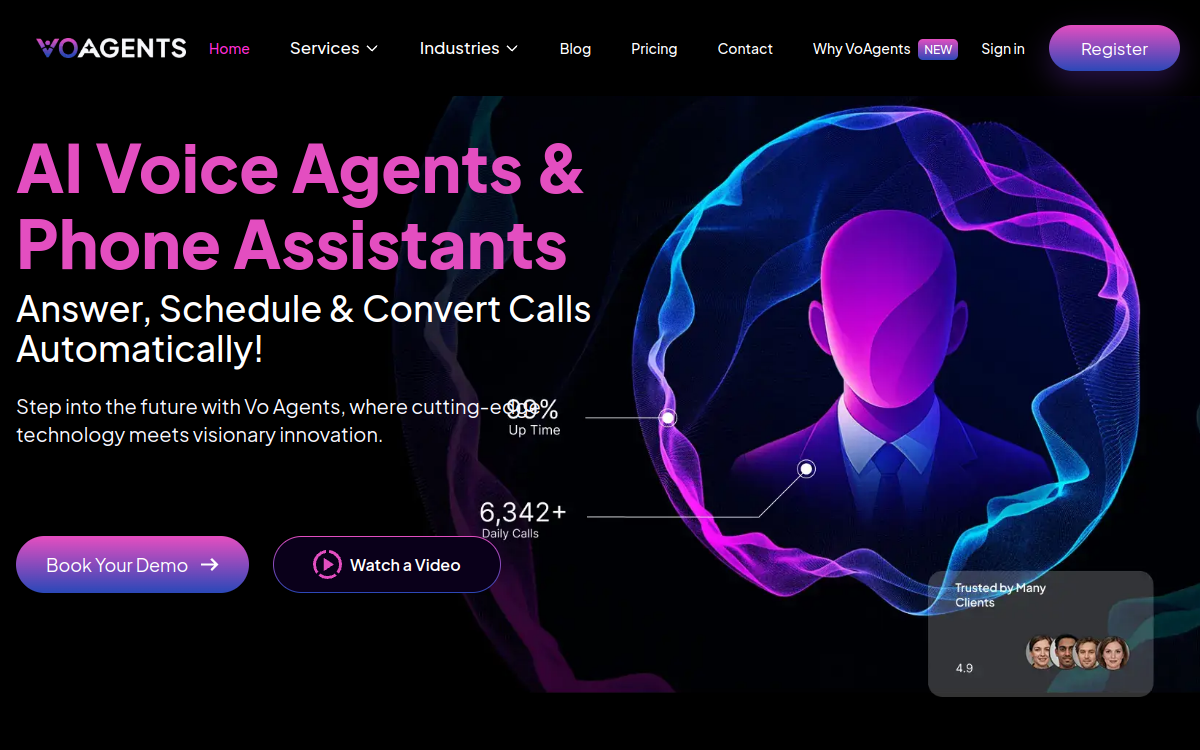 Screenshot di VoAgents
