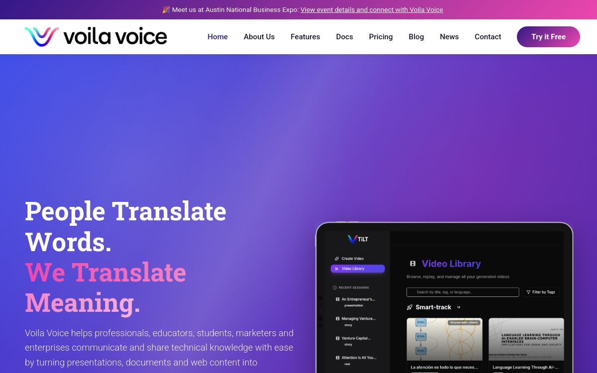 Screenshot von Voila Voice