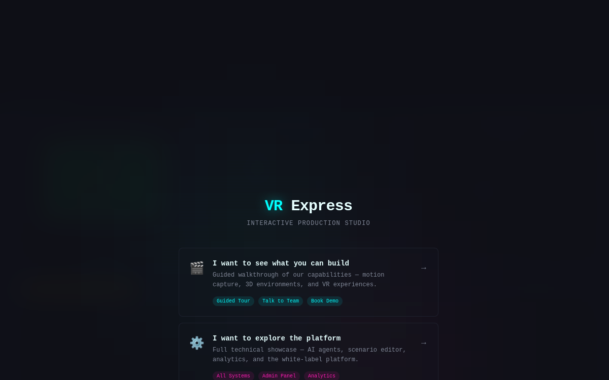 VR Studio Explorer