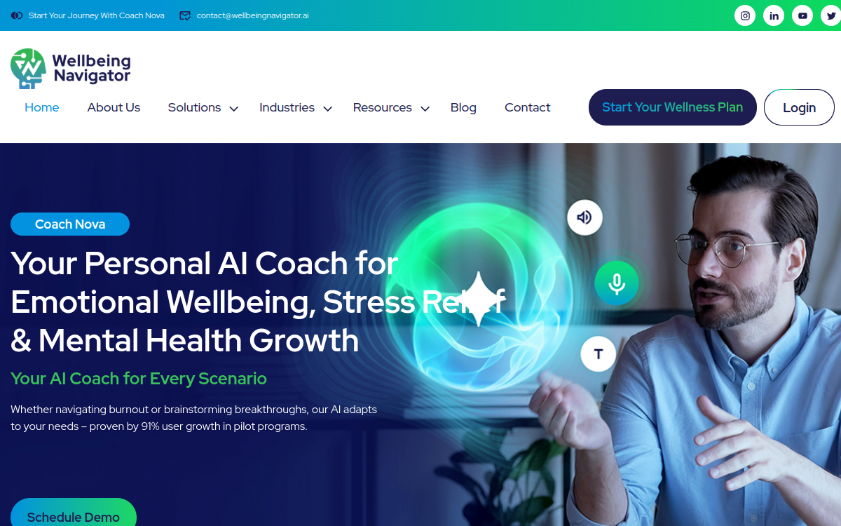 Captura de tela de Wellbeing Navigator