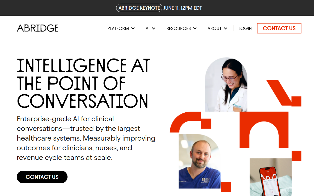 Abridge website preview