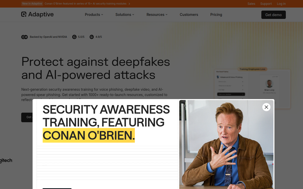 Screenshot of Adaptive Security