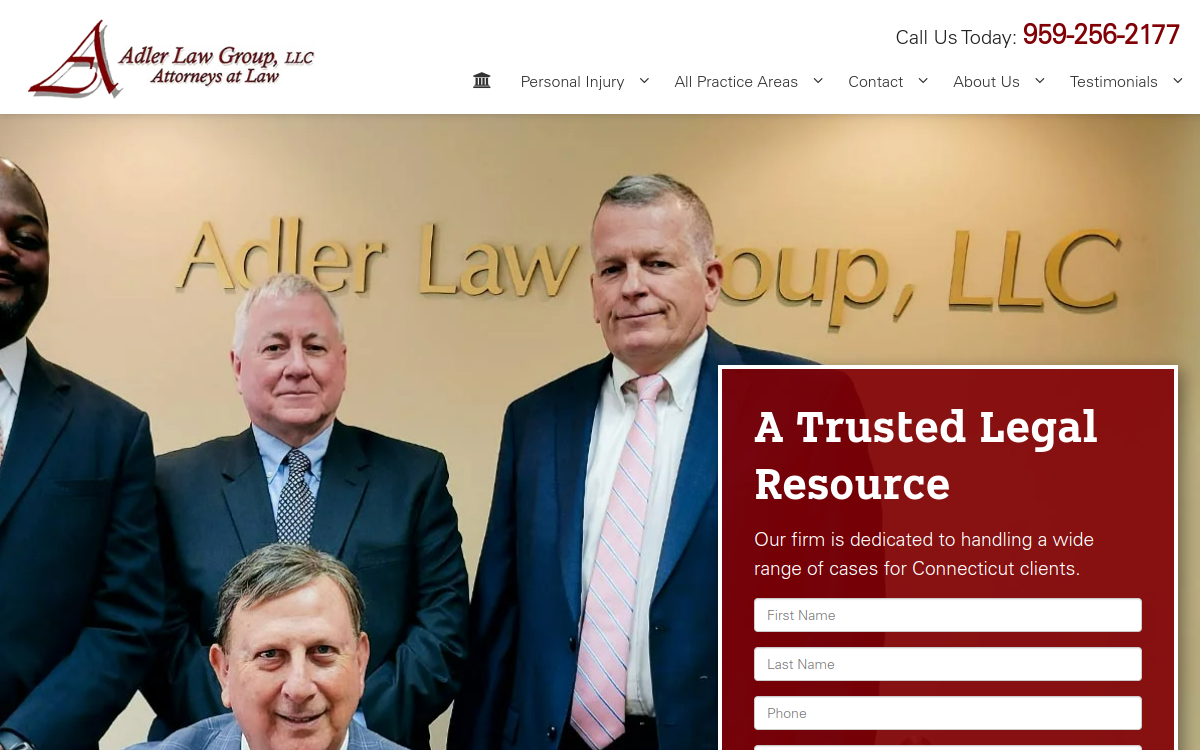 Adler Law Group, LLC website screenshot