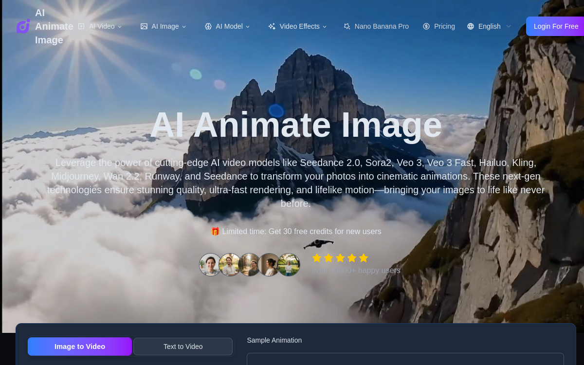 Screenshot of AI Animate Image