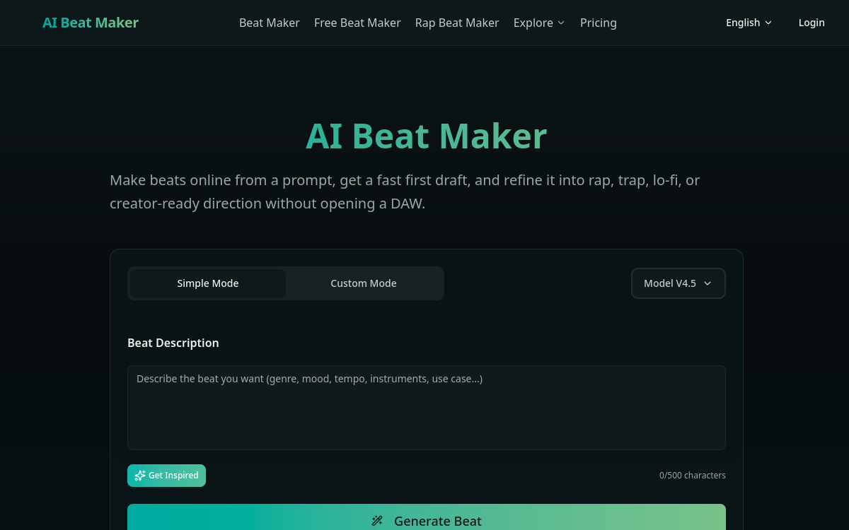 Screenshot di AI Beat Maker