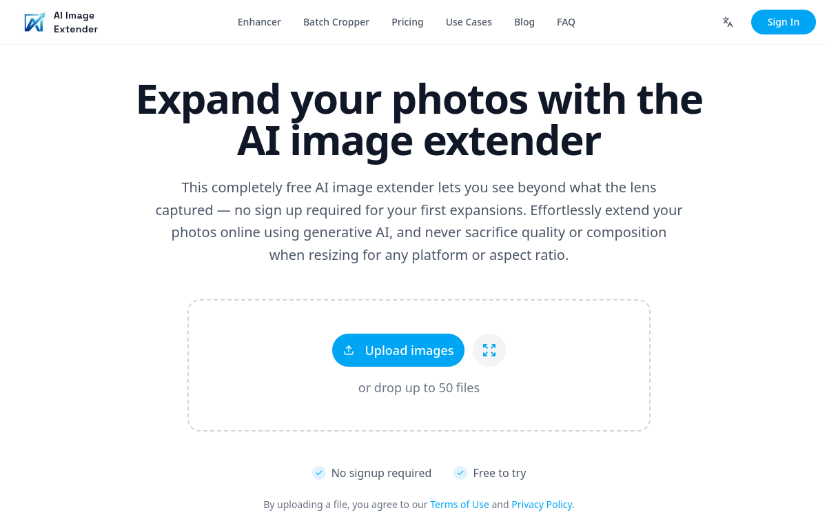 Capture d'écran de AI Image Extender