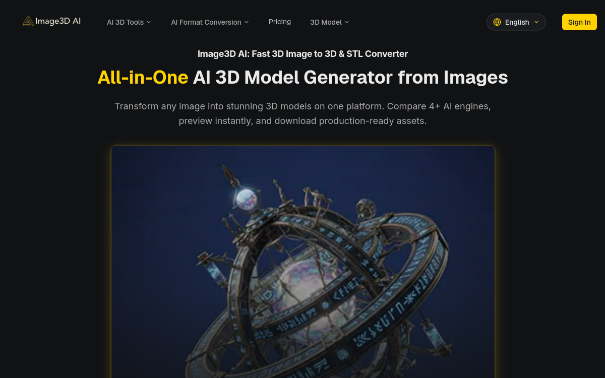 Capture d'écran de Image3D AI