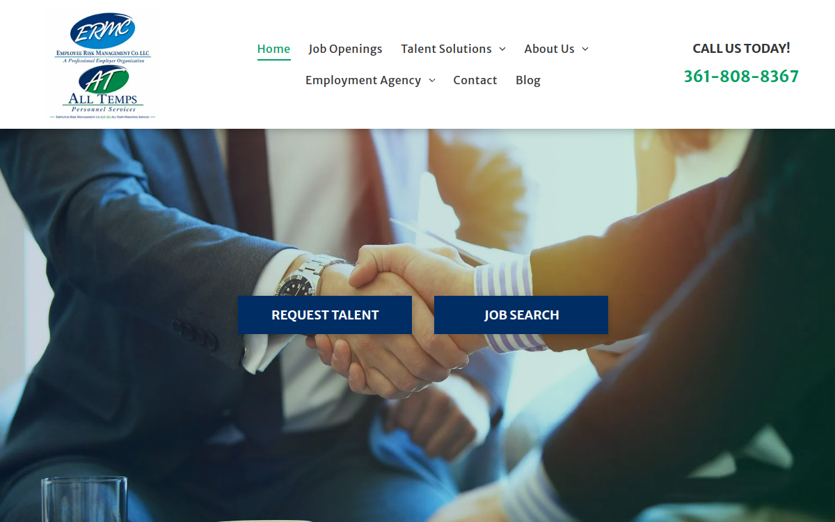 All Temps Personnel Services website screenshot