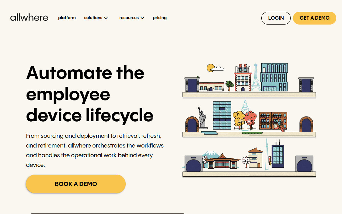 allwhere interface screenshot