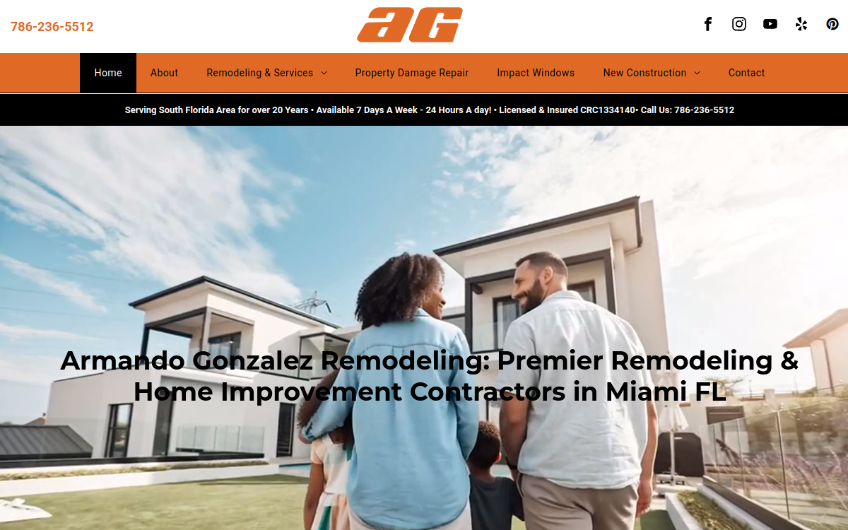 Armando Gonzalez Remodeling LLC website screenshot