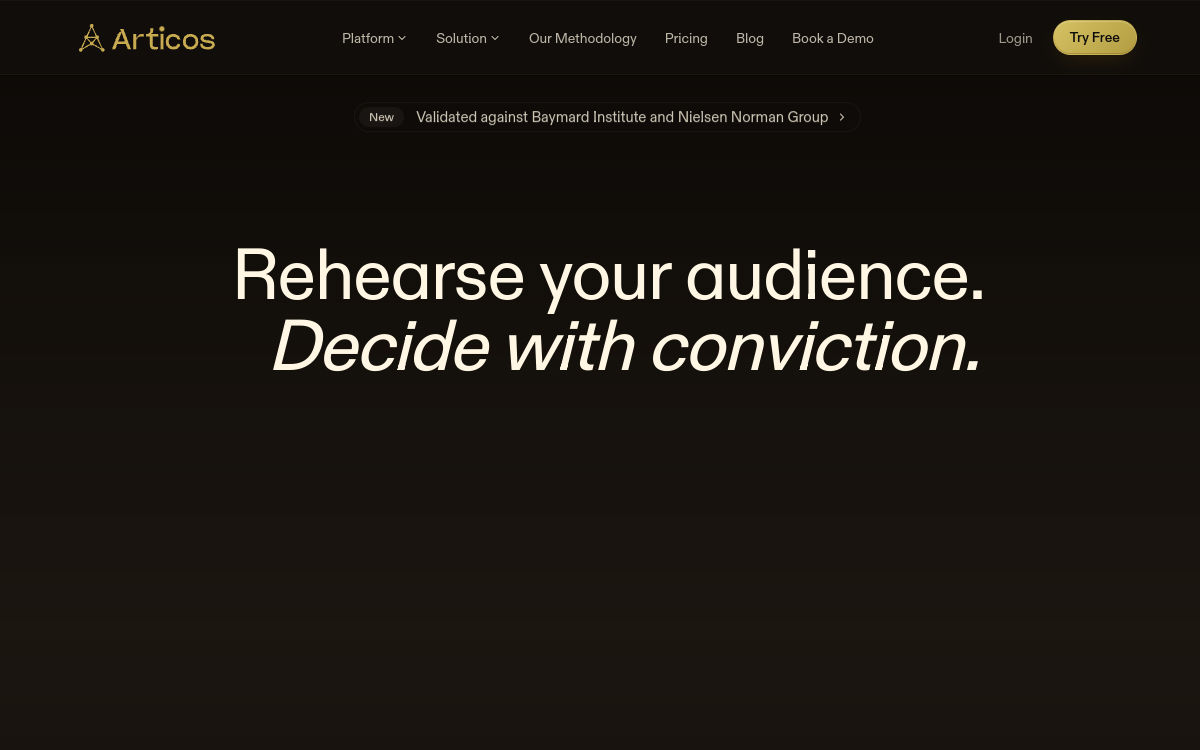 Articos website preview
