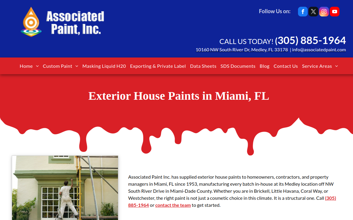 Associated Paint, Inc. website screenshot