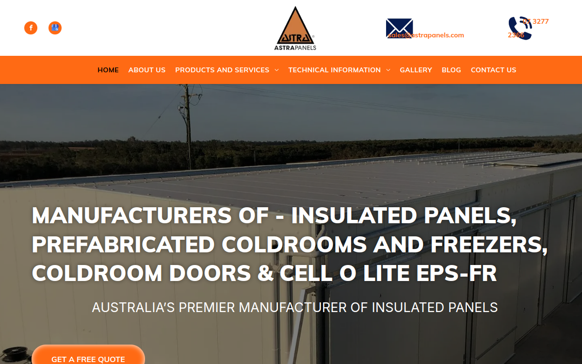 Insulated Panel Supply Qld website screenshot