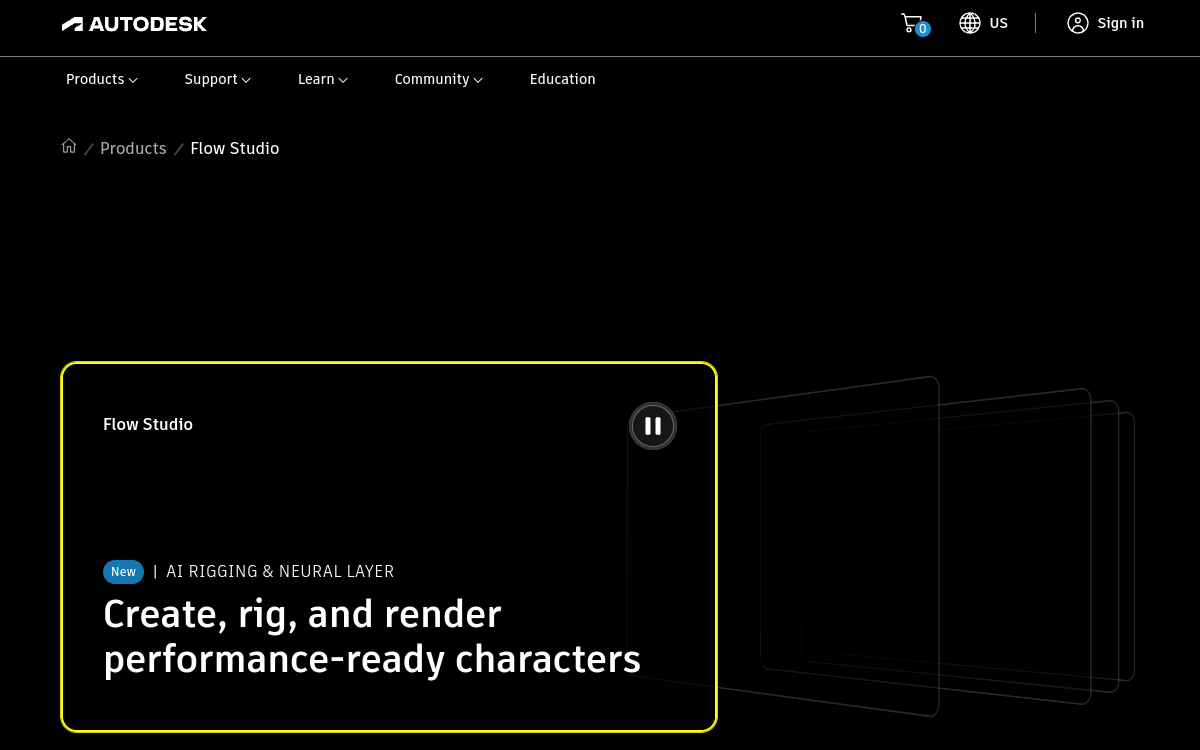 Captura de pantalla de Autodesk Flow Studio