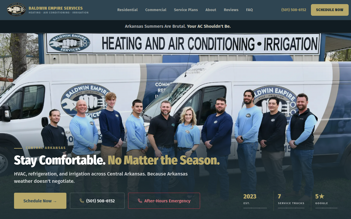 Baldwin Empire Services, LLC website screenshot