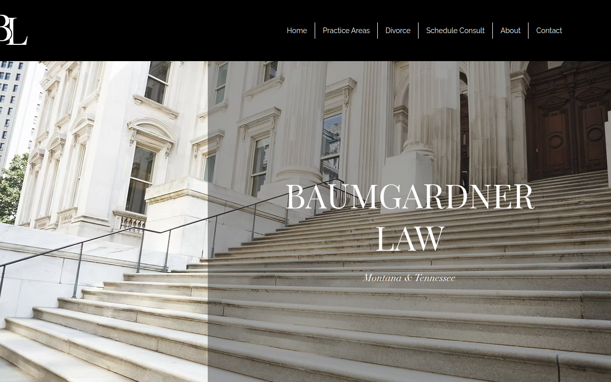 Baumgardner Law, PLLC website screenshot