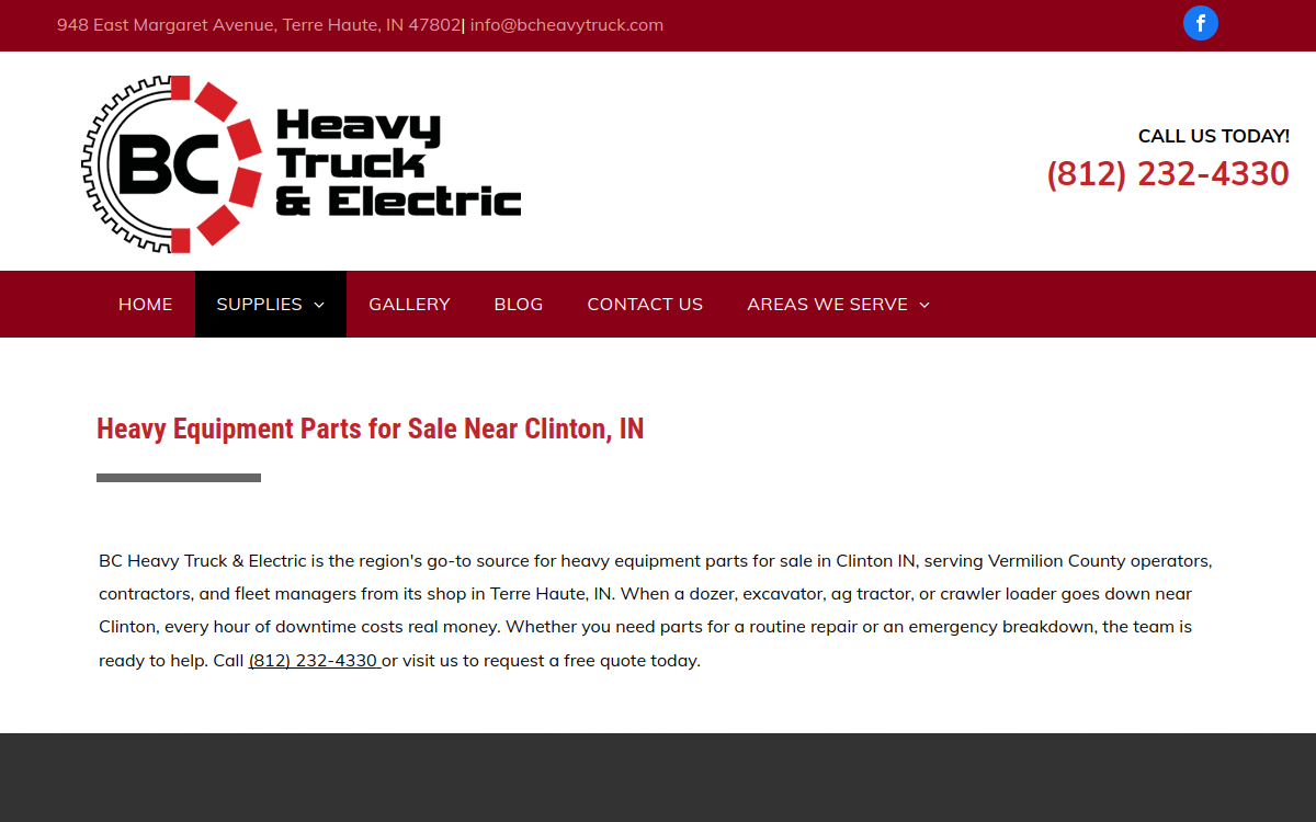 BC Heavy Truck & Electric website screenshot