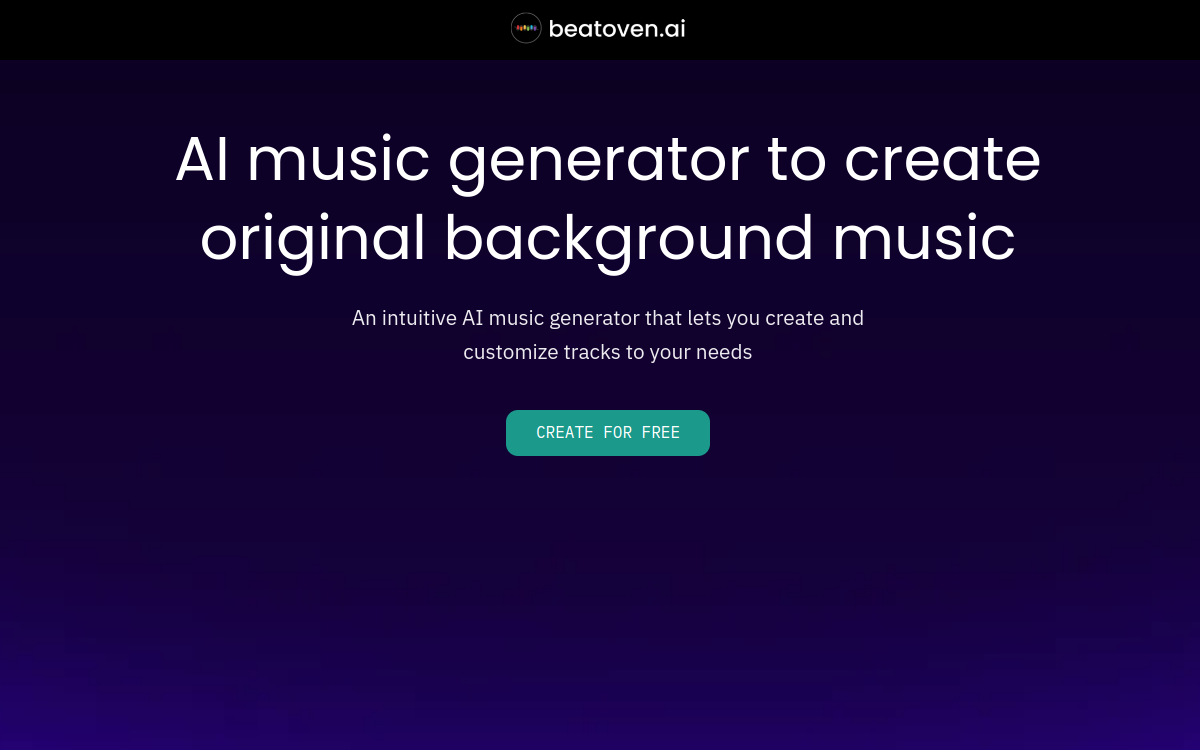 Beatoven.ai website preview