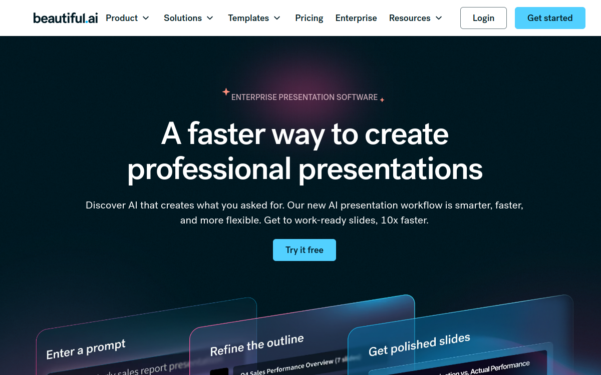 Beautiful.ai website preview