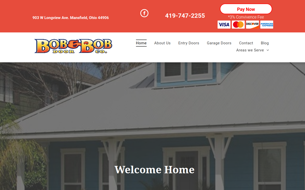 Bob & Bob Door Co website screenshot