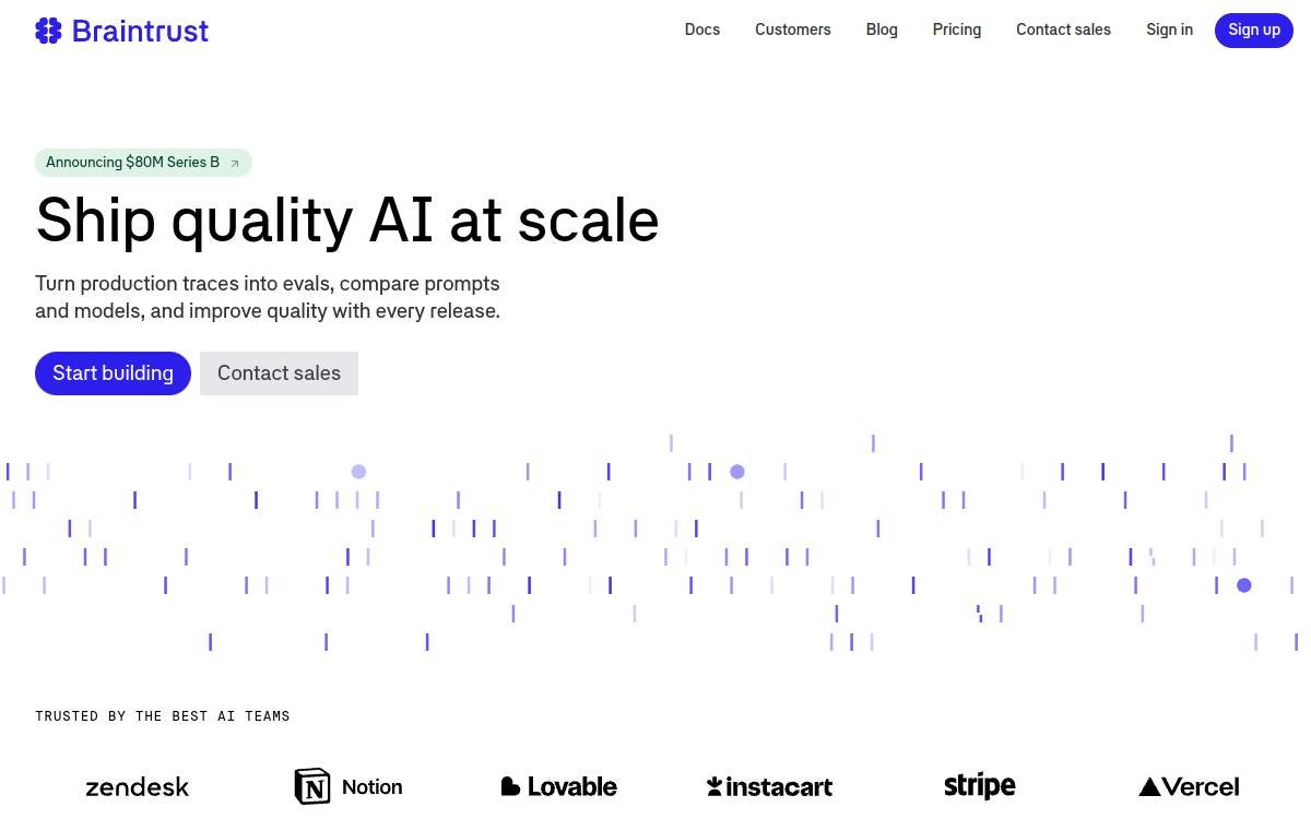 Braintrust website preview