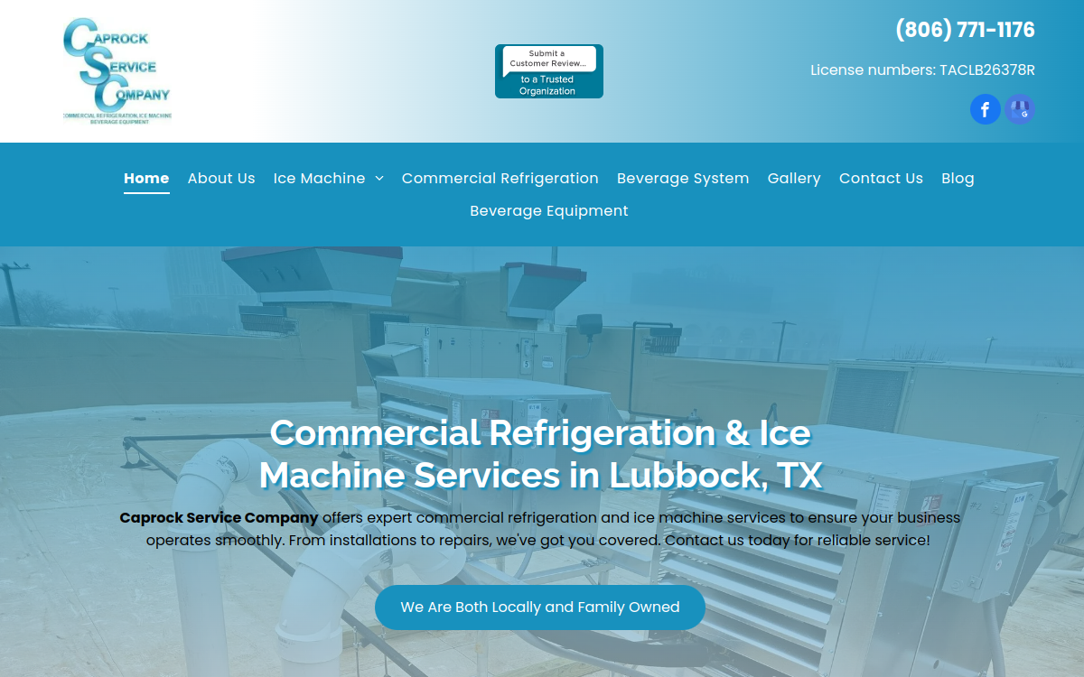 Caprock Service Company website screenshot