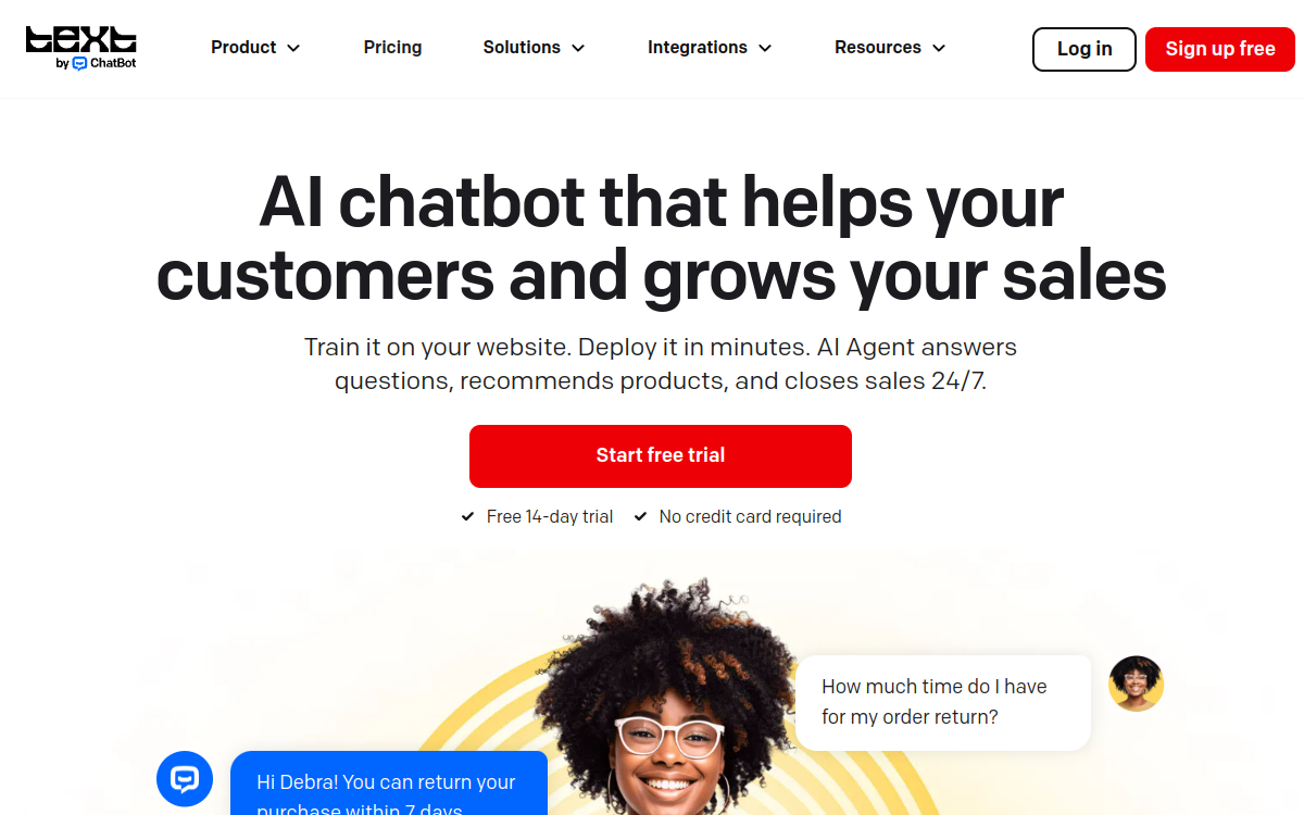 Chatbot.com interface screenshot
