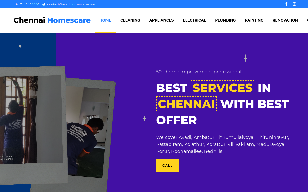 Chennai Homes Care website preview
