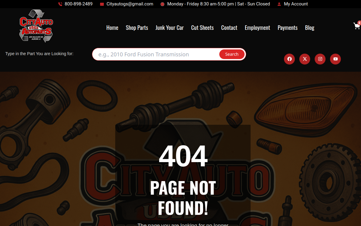 City Auto Wreckers website screenshot
