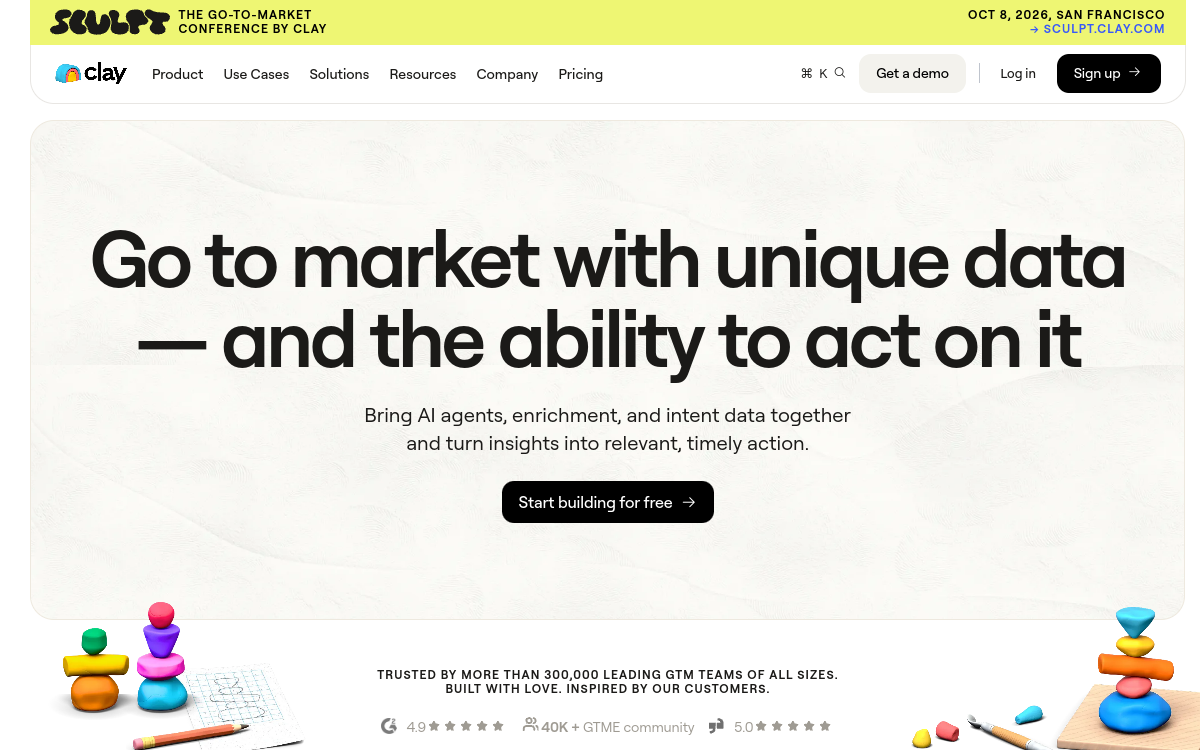 Clay website preview