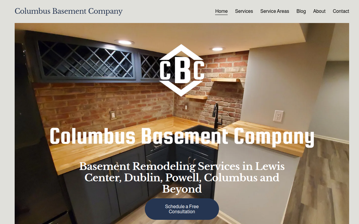 Columbus Basement Company website screenshot