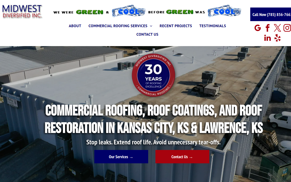 Midwest Diversified, Inc. website screenshot