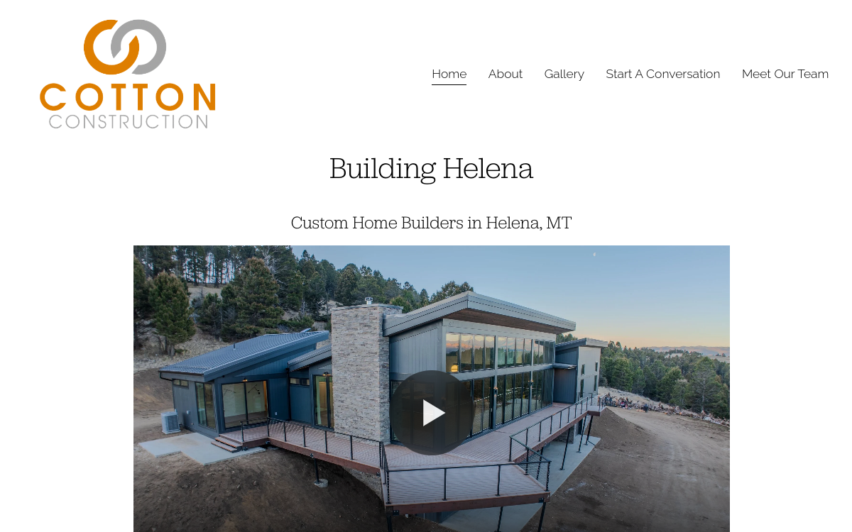 Cotton Construction website screenshot