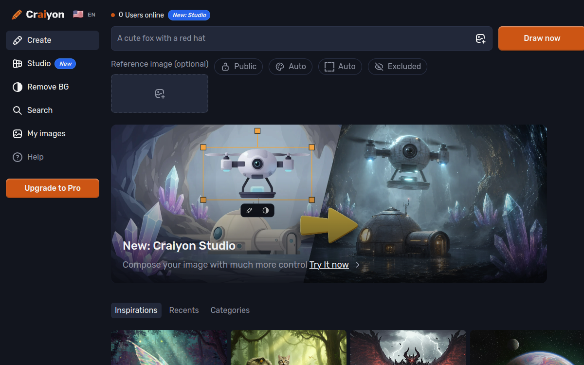 Craiyon website preview