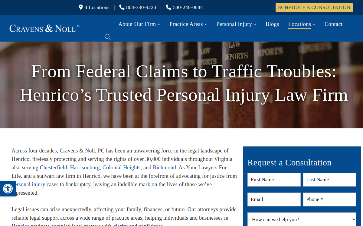 Cravens & Noll PC website screenshot