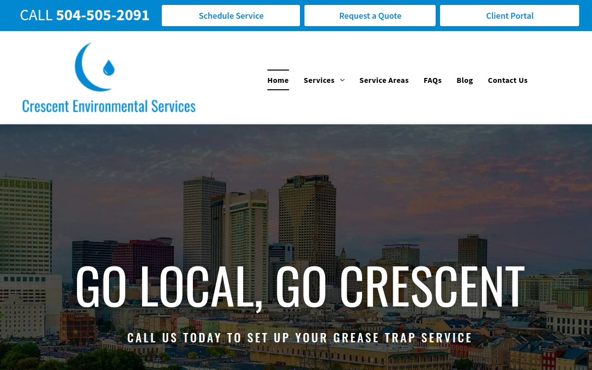 Crescent Environmental Services website screenshot