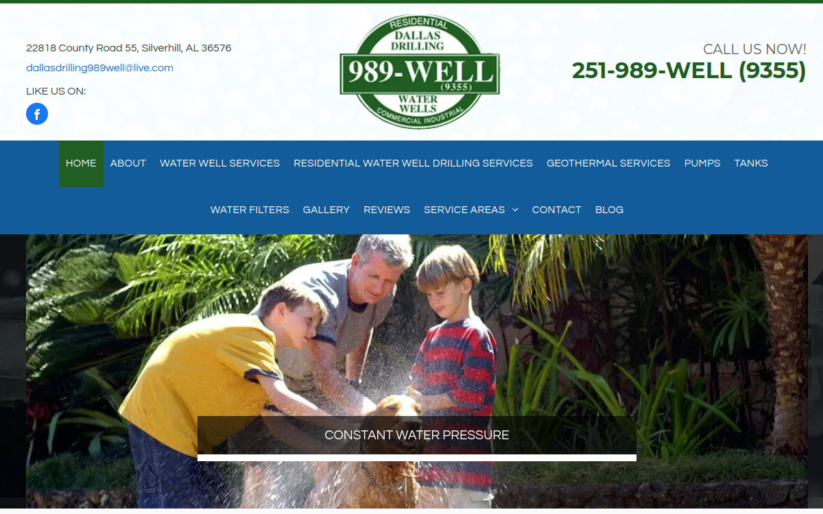 Dallas Drilling website screenshot