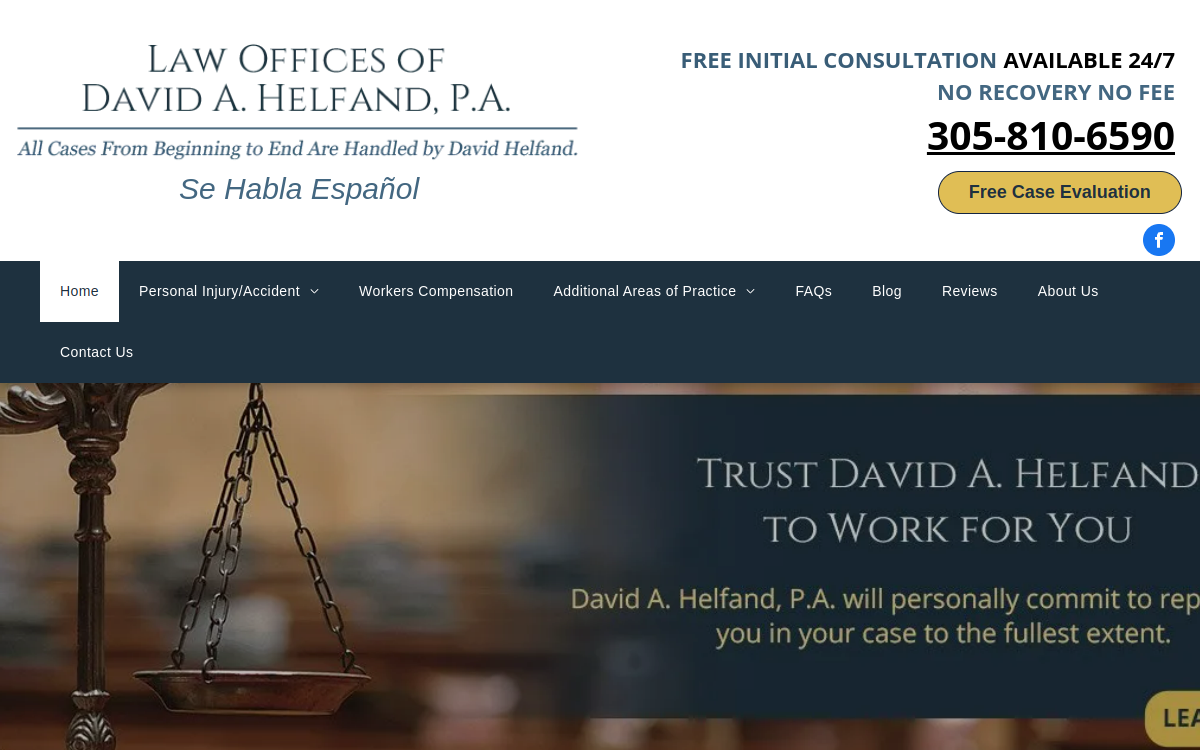 David Helfand PA website screenshot