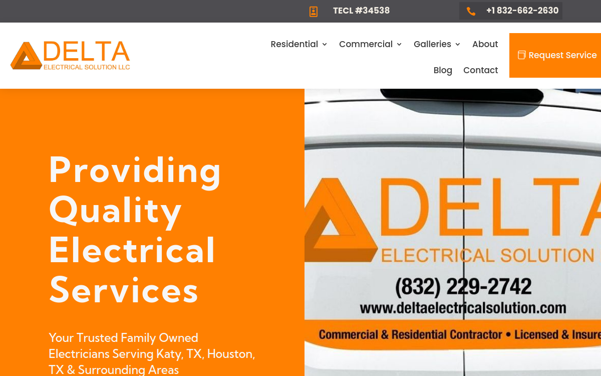 Delta Electrical Solution website screenshot