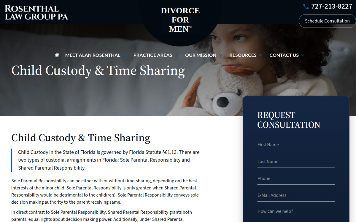 Rosenthal Law Group website screenshot