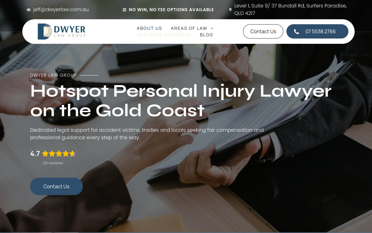 Dwyer Law Group Pty Ltd website screenshot
