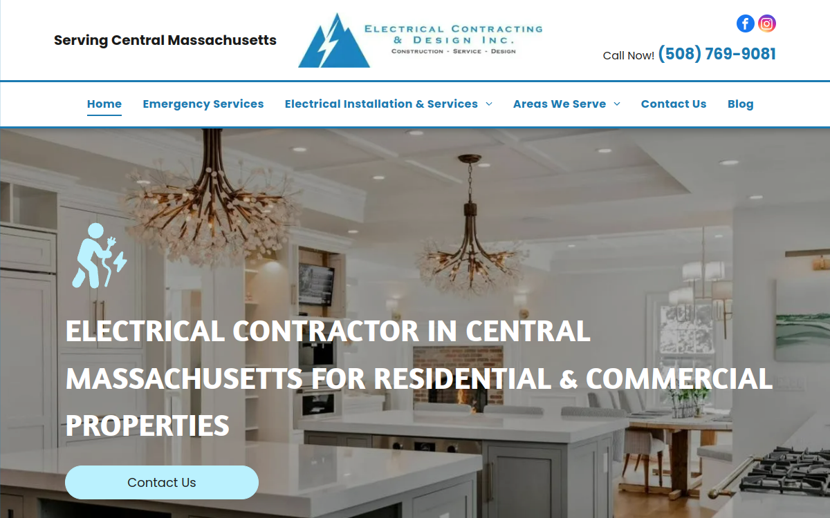 Electrical Contracting & Design website screenshot
