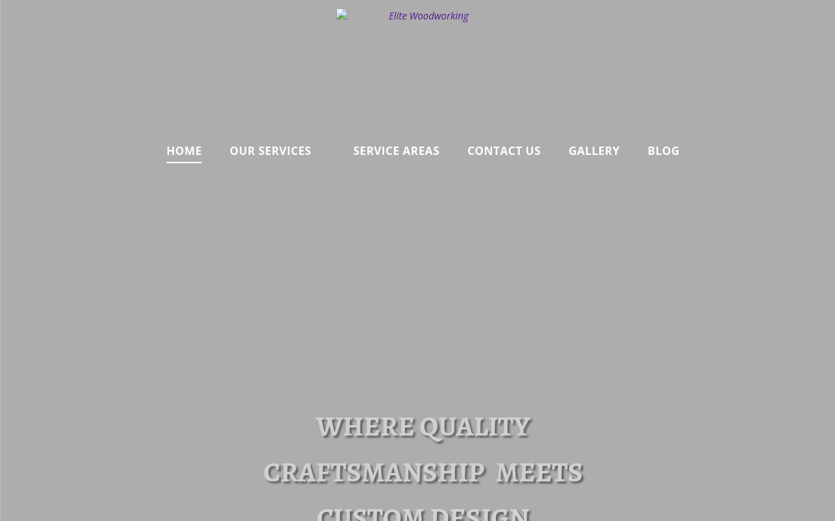 Elite Woodworking website screenshot