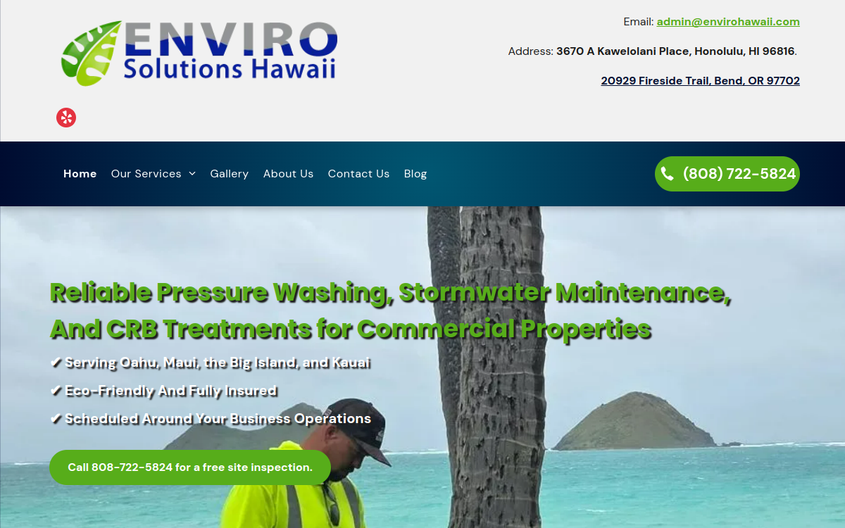 Enviro Solutions Hawaii website screenshot