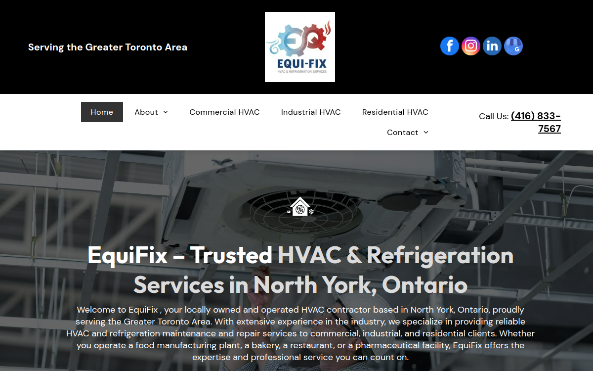 EquiFix website screenshot