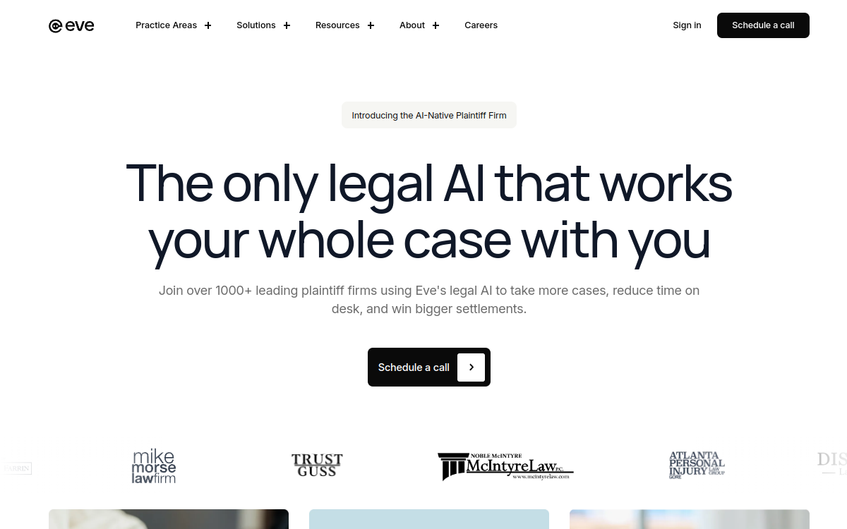 Eve website preview