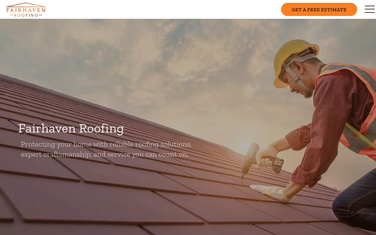 Fairhaven Roofing website screenshot