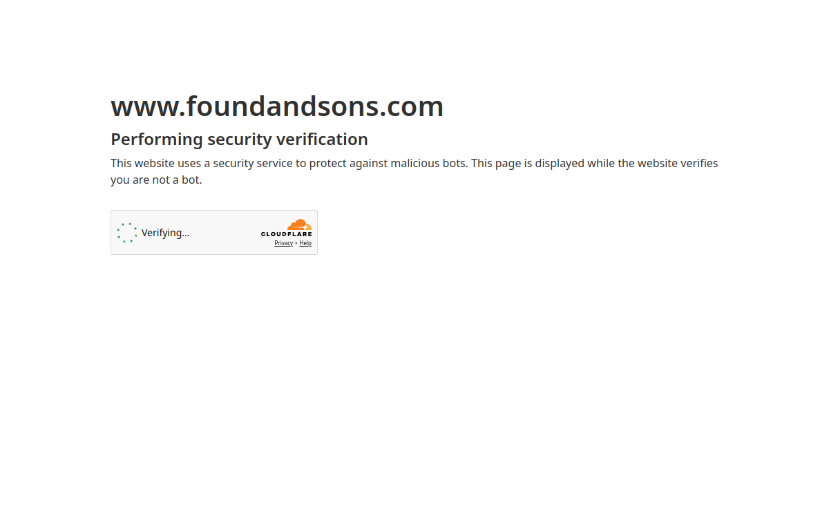 Found and Sons Funeral Chapels Cremation Service website screenshot