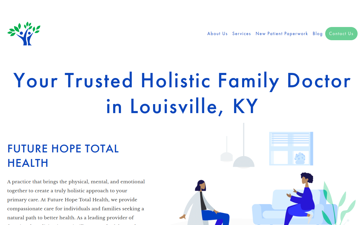 Future Hope Total Health website screenshot