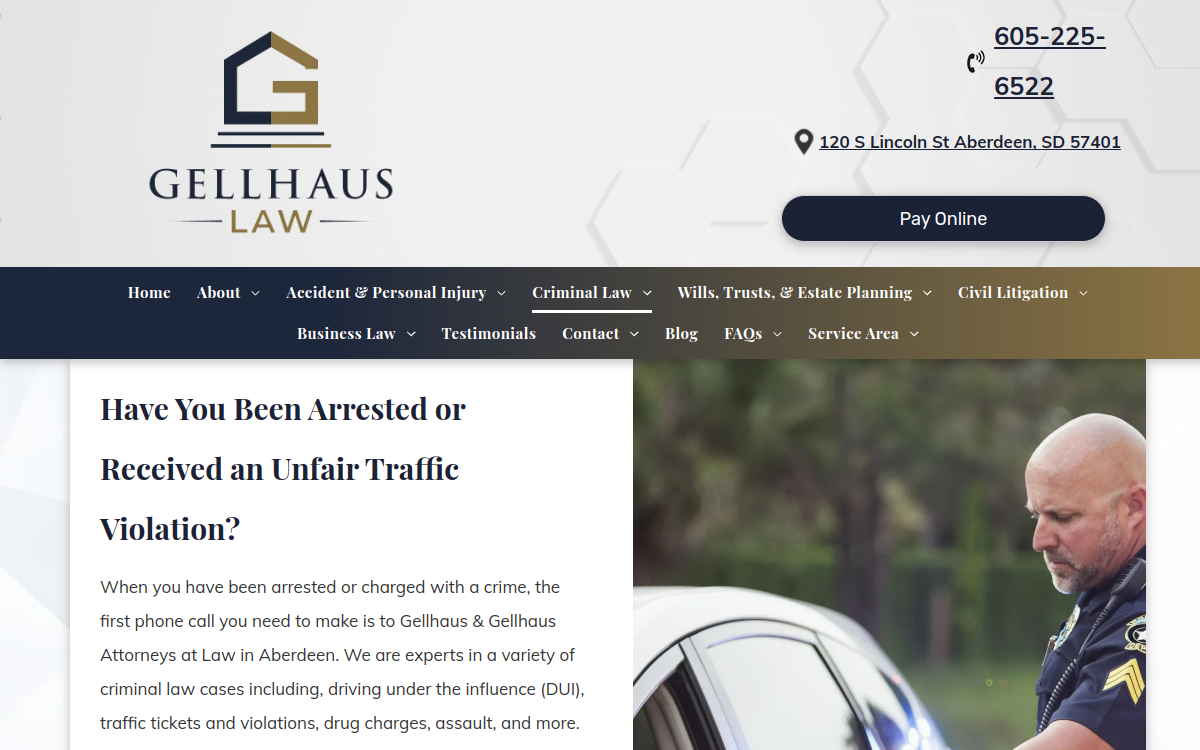 Gellhaus & Gellhaus, P.C. website screenshot